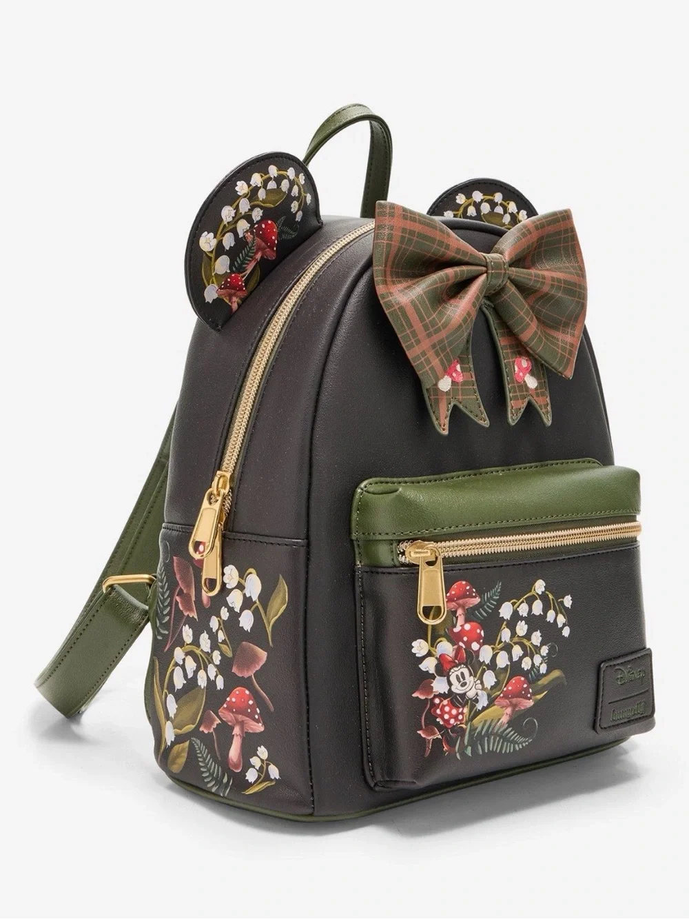 New Loungefly Disney Minnie Mouse Mushroom Ears Mini Backpack